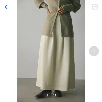 스타일 믹서 플레어 스커트 화이트