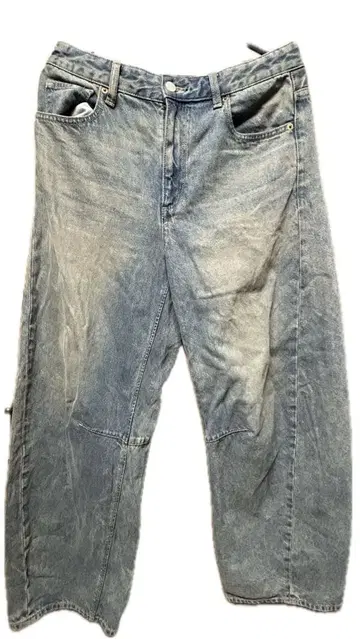 라이트 블루 와이드 레그 데님