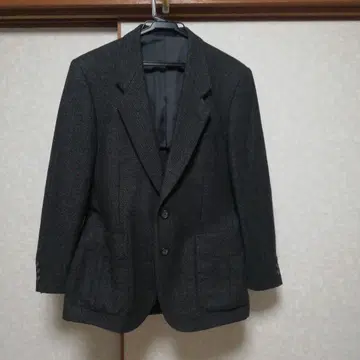 남성용 다크 그레이 테일러드 자켓