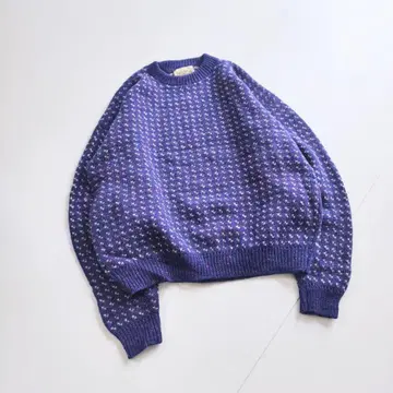 ALPS 바즈아이 니트 퍼플 XL 빈티지 P