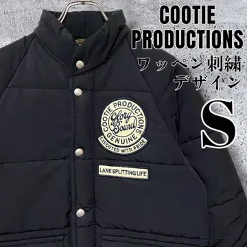 [구하기 어려움] 쿠티 프로덕션 다운 자켓 블랙 S 와펜 자수
