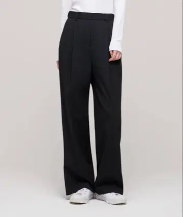 무신사 하이웨스트 와이드 히든밴딩 슬랙스