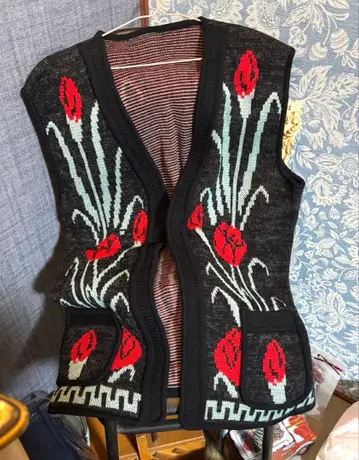 베스트 롱 큰 꽃무늬 레트로