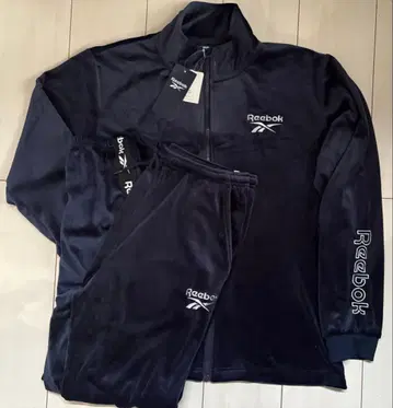 라스트 새상품 LL 사이즈 Reebok 벨로아 상하의 세트 트랙 네이비