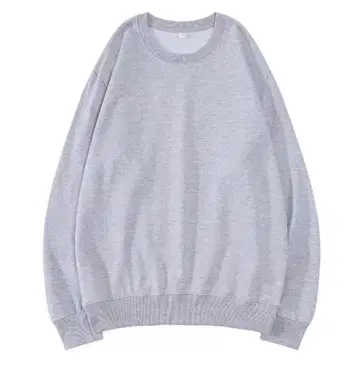 그레이 오버 사이즈 크루넥 맨투맨