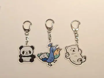 THE KEBABS 아크릴 키링 팬더 공작 시로쿠마