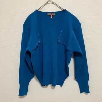 mode Nasua 긴팔 니트 블루 클리닝 완료 F 사이즈