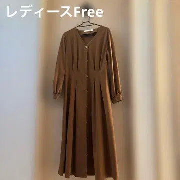 코듀로이 원피스 브라운