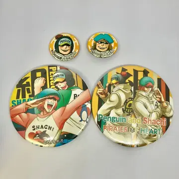 원피스 펭귄&샤치 캔뱃지 세트