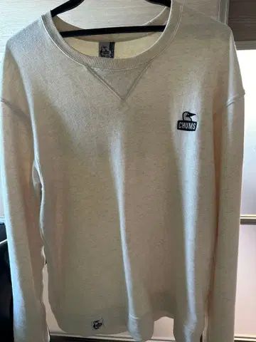 CHUMS XL 맨투맨 트레이닝복 크림색