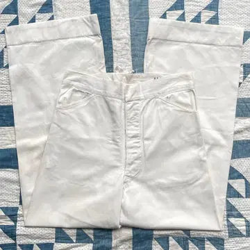 레어 10s~30s USN 세일러 팬츠 화이트 코튼 앤티크