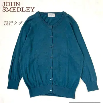 [ 현행 택 ] 존스메들리 씨 아일랜드 코튼 7분 소매 가디건 영국제
