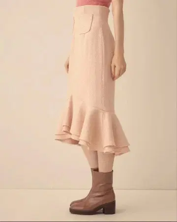 ME COUTURE 스팽글 트위드 여성 스커트