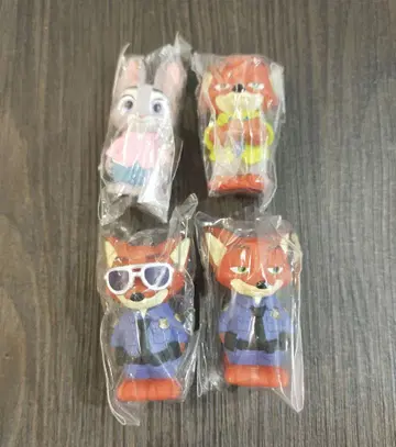 주토피아 소프트 비닐 손가락 인형 피규어 주디 닉 4점