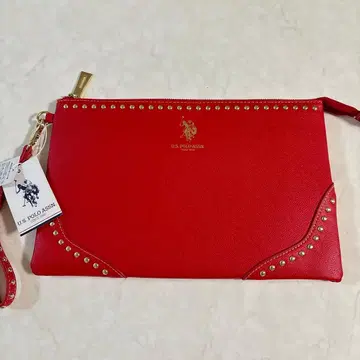 유에스폴로어슨 클러치백 빨간색 남녀 공용 미사용 새상품