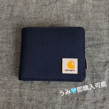 Carhartt 네이비 접이식 지갑