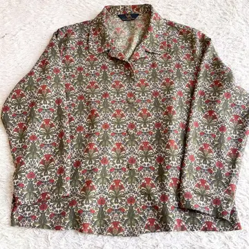 V&A 윌리엄 모리스 꽃무늬 블라우스 L