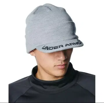 언더아머 골프 드라이버 챙 니트 비니 그레이