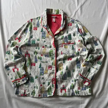 00s 파자마 셔츠 그런지 Y2K 화이트 인기 구제 의류