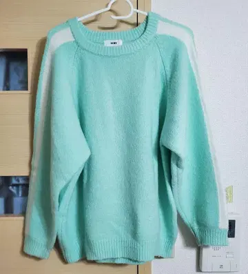 로데오 크라운 RCWB 민트 그린 긴팔 니트탑 스웨터
