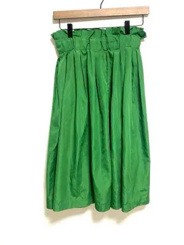 [ BOOGIE-WOOGIE 부기우기 ] 그린 플레어 롱 스커트 38