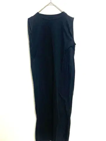 [ SENSE OF PLACE ] 블랙 슬리브리스 롱 원피스 면 100%