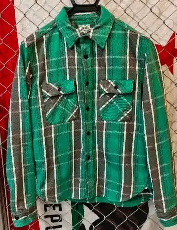 JELADO 체크 무늬 긴팔 플란넬 셔츠