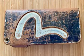 [ 레어 ] Evisu 장지갑 도콘조 지갑 데님 가공