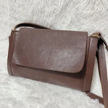 새상품급 일비종떼 가죽 숄더백 메신저 플랩 원통형