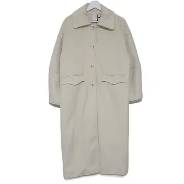 택 포함 새상품 hinari 미니 샤기 롱 코트 아이보리 FREE 사이즈