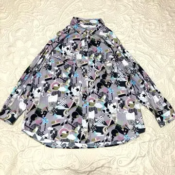 스칼라 코듀로이 셔츠 올 패턴 개성적