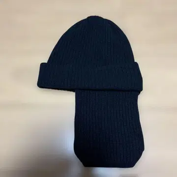 RACAL 블랙 니트 모자 귀도리 플랩 일체형 컨디션 최상