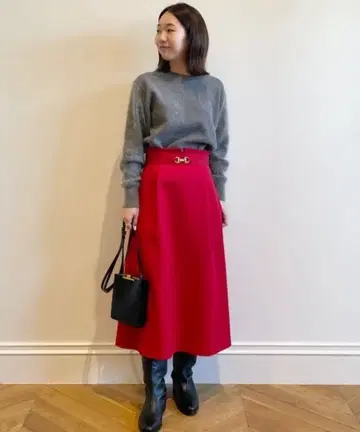 알아바일 하이 카운트 개버 비트 부착 스커트 레드 룰루윌루비