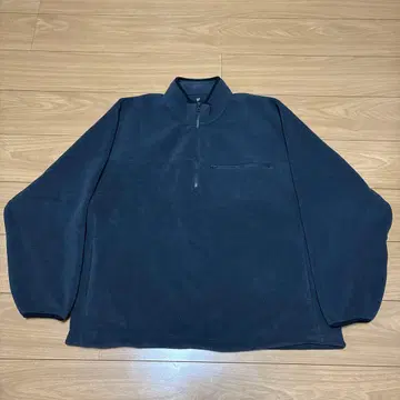 유니클로 플리스 오버 사이즈 하프 지퍼 풀오버 XXL 다크 그레이