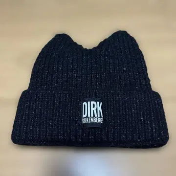 dirk bikkembergs 고양이 귀 니트 모자 비니 블랙