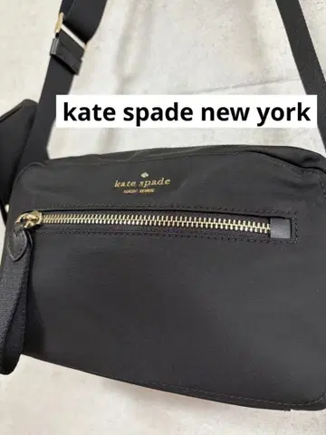 극미품 케이트 스페이드 숄더백 파우치 포함 나일론 블랙