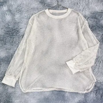 clear [ F ] 시어 T셔츠 아이보리 프리 사이즈 여성용