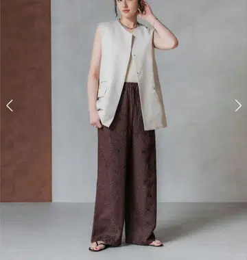 완판템 crewre 크루레 트리아세테이트 자카드 팬츠 brown 1