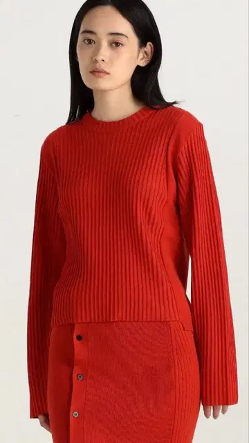 에디션 리브 니트 크루넥 풀오버