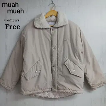 muah muah 여성용 덱 자켓 프리 사이즈 화이트