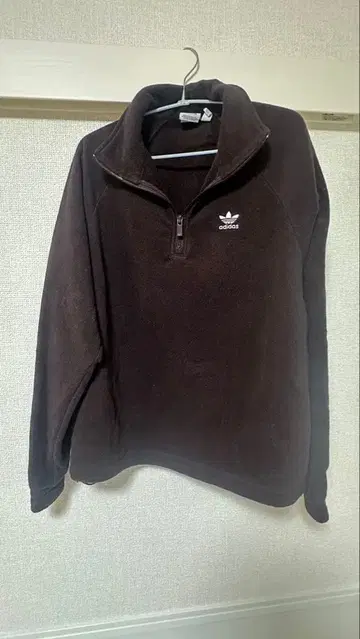 adidas 하프 지퍼 트레이닝복 브라운