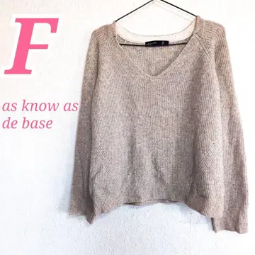 as know as de base 아즈노우아즈두바즈 베이지 니트