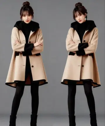 후드 부착 코트