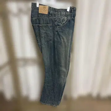 데미지 가공 스트레이트 청바지 파랑