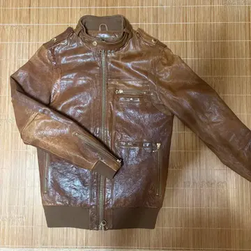 가죽 자켓 양가죽 브라운