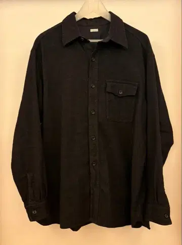 A.PRESSE CPO 셔츠 네이비 3 캐시미어 혼방