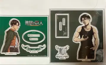 진격의 거인 리바이 아크릴 스탠드 2개 음반 애니메이션 미개봉 새상품