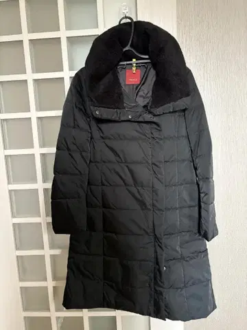 AMACA 보아 후드 다운 자켓 블랙