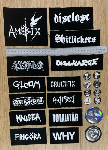 천 패치 캔 배지 amebix