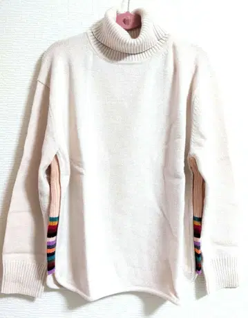 폴 스미스 PS 핑크 베이지 터틀넥 스웨터